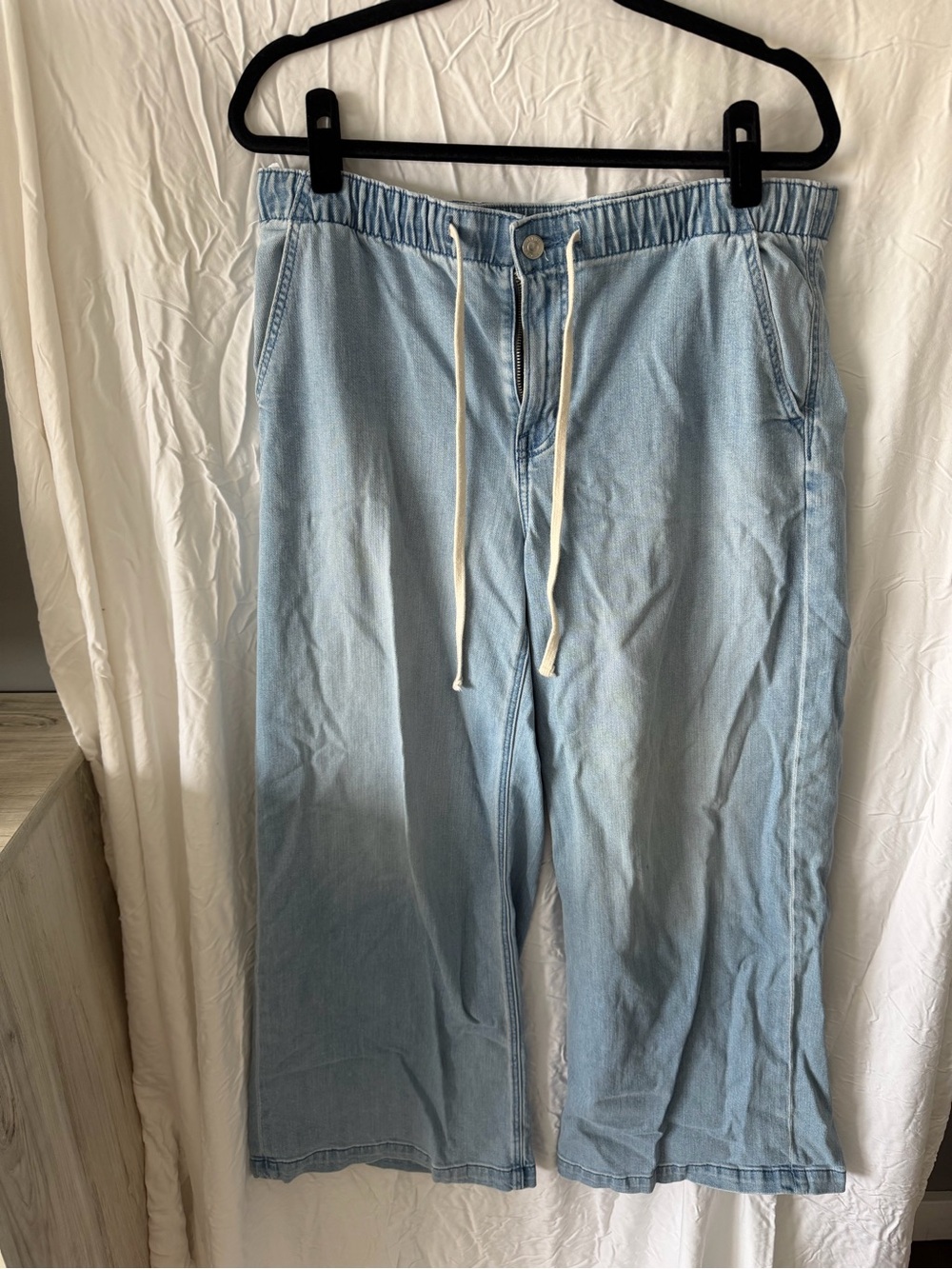 American Eagle Outfitters Light Blue Wide Leg Denim Pants